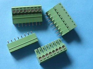 12 pcs 3.81mm 8 way/pin Screw Terminal Block Connector Green Plugable Type New - Picture 1 of 4