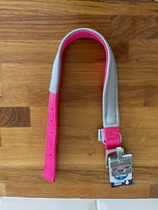 Ancol Padded Nylon Buckle Collar Raspberry Pink Size 5 39-48cm - BNWT - Picture 1 of 4