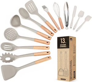 Kitchen Utensils Set, 13PCS Silicone Cooking Utensils, Heat Resistant Kitchen Ut - Picture 1 of 8