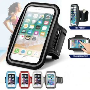 Sports Armband Phone Case Holder Arm Band Gym Running Jogging Exercise Bag Pouch - Picture 1 of 12