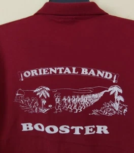 Vintage Oriental Band Booster Polo Shirt - 50/50 Size XL Stedman single stitch - Picture 1 of 6