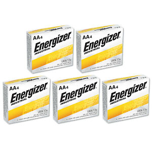 20 Energizer Industrial AA Alkaline Batteries (EN91, LR6)