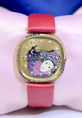 Ladies Tiffany & Co. 14K Yellow Gold Watch w/Diamonds, Sapphires, Rubies - Image 1 of 4