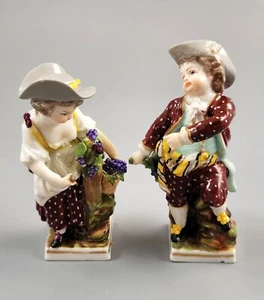 Rare Helena Wolfsohn Dresden Figurines, Grape Pickers, c.1875 - Picture 1 of 7