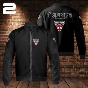 Triumph Motorcycles Logo Windproof Unisex Bomber Jacket - Picture 1 of 12