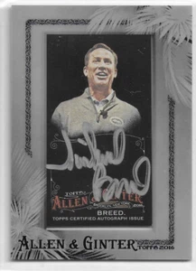 MIKE BREED 2016 TOPPS ALLEN GINTER MINI FRAMED SILVER INK ON-CARD AUTO MG - Picture 1 of 1