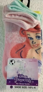 New 6 Pairs of Girl’s No-Show Socks Size M Shoe Size 10 1/2-4 Disney Princess - Picture 1 of 4