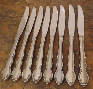Oneida Dover Cubo Juego de 8 Cuchillos de Cena Reliquia Cubiertos de Acero Inoxidable Lote C - Imagen 1 de 5