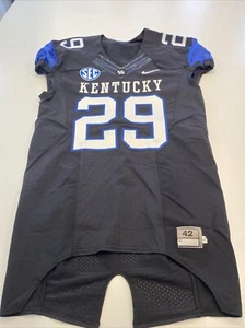Game Worn Used Kentucky Wildcats Football Jersey Nike Size 42 #29 - Picture 1 of 5