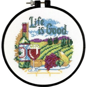 Dimensions Counted Cross Stitch 72-7354 Life Good Craft New 6' Cotton Threads - Picture 1 of 1