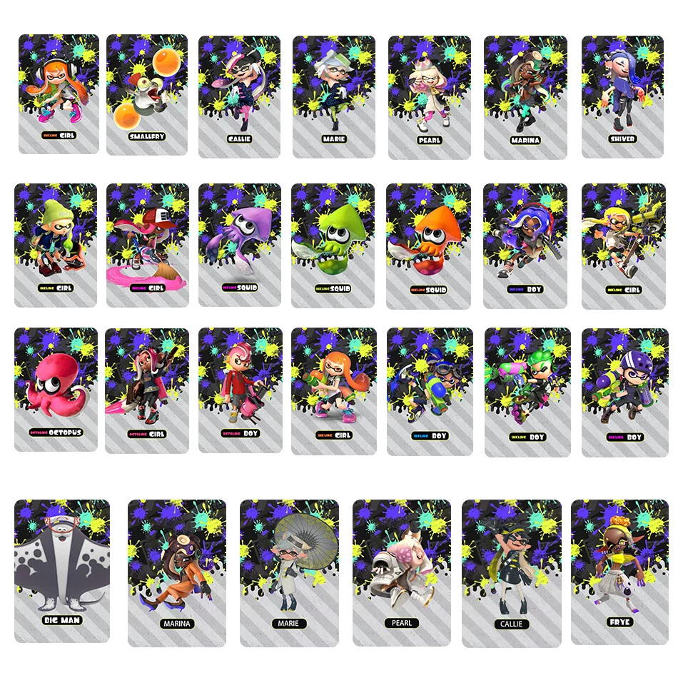 27pcs/set NFC Cards NFC Tag Splatoon 3 Game Card Octoling Octopus For Switch