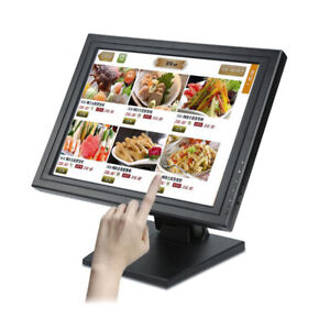 15“LCD Touch Screen Mointor USB VGA Monitor For Cash/Inventory Management/Retail