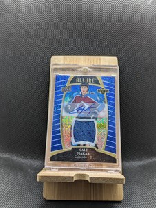 Cale Makar 2019-20 Upper Deck Allure Blue Line Jersey Auto /99