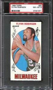 1969 Topps Basketball # 92 Flynn Robinson (NM-MT) PSA 8 - Picture 1 of 2