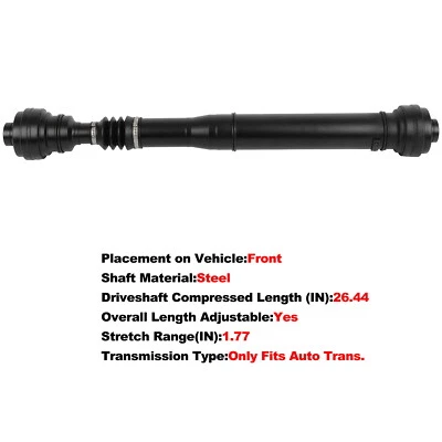 Conjunto de eje de transmisión delantero para Porsche Cayenne Volkswagen Touareg Foto 1 de 4