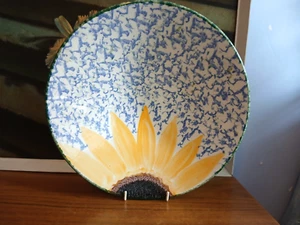Poole Pottery Vincent Sunflower 27.5cms Serving/Fruit Bowl conical shape VGC - Picture 1 of 6