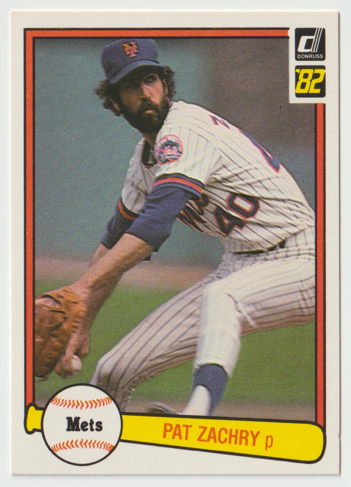 1982 Donruss Baseball #254 Pat Zachry - New York Mets - Image 1 of 2