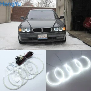 4x131mm Led Angel Eyes DRL SMD Angel Eyes Ring For BMW 7 Series E38 1994-2001 - Picture 1 of 6