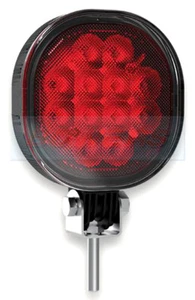 COMPACT ROUND UNIVERSAL E-APPROVED LED RED REAR FOG LAMP LIGHT WITH BRACKET - Picture 1 of 2