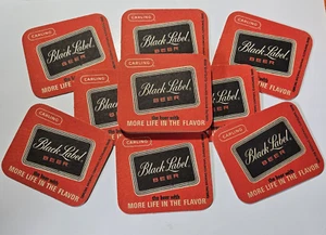 Lot of 16 Vintage Carling Brewing Company Black Label Beer Coasters 3 1/2" x 3" - Picture 1 of 5