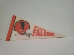 "Casco vintage 1970 9"" bandera banderín NFL Atlanta Falcons rojo blanco negro" - Imagen 1 de 4