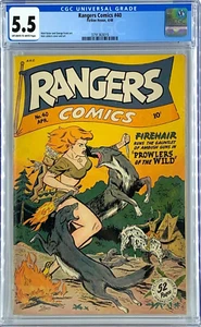 Rangers Comics #40 1948 Fiction House CGC 5.5 Off-White to White Pages - Picture 1 of 5