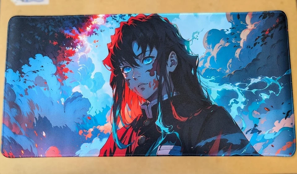 XL Gaming Mouse Pad Desk Mat 60x30cm – Vibrant Demon Slayer Anime – New UK - B2 - Image 1 of 4