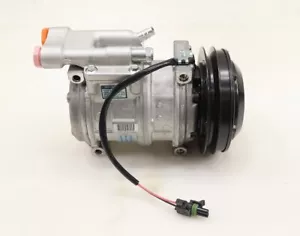 NEW OEM John Deere A/C Compressor & Clutch AT163728 750B 850B 670B 755B 744H - Picture 1 of 9