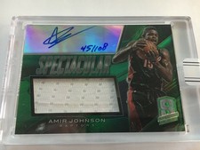2015-16 Replay 2013-14 Spectra Spectacular Patch Relic Auto Amir Johnson 045/108