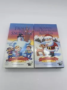 Christmas Classics Collection: Frosty Snowman & Rudolph VHS Tapes Lot - Picture 1 of 2