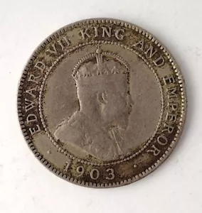 1903 Jamaica Large Penny Low Mintage Coin - Picture 1 of 2