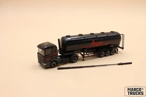 Herpa Scania 124 400 silo semi-trailer truck "Spedition Asam" 1:87 /H24843 - Picture 1 of 1