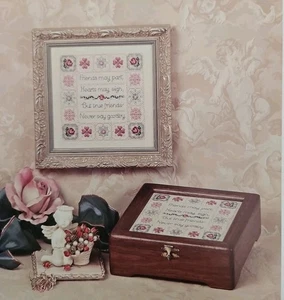 Just Nan TRUE FRIENDS Counted Cross Stitch Pattern JN038 & Embellishments RARE - Picture 1 of 5