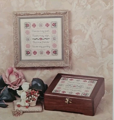 Just Nan TRUE FRIENDS Counted Cross Stitch Pattern JN038 & Embellishments RARE - Image 1 of 4