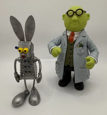 The Muppets Show Dr Bunsen Honeydew con Robot Conejo Figura Palisades Juguetes Foto 1 de 2