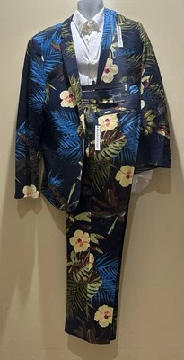 Traje floral de lino para hombre talla 46 Foto 1 de 4