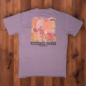 Parks Project T-Shirt Adult Small Purple Pocket Tee National Parks Mushroom - Picture 1 of 6