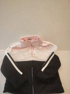 Adidas Girls Zip Front Classic Tricot Jacket and Joggers Set Pink/Wt/Blk Size 3T - Picture 1 of 5