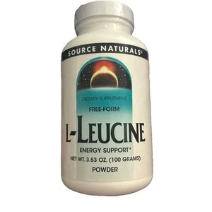 Source Naturals L-Leucine Powder 3.53 Oz 100 Grams Dairy-Free, Egg-Free - Picture 1 of 2