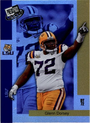 2008 Press Pass Wal-Mart Exclusive #WM1 Glenn Dorsey - FB - Image 1 of 2