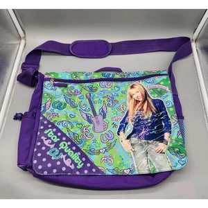 Bolso Mensajero HANNAH Montana Bolso Grande para Libros Miley Cyrus Púrpura Guitarra Disney - Imagen 1 de 15