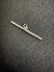 Retired James Avery Sterling Silver 3D Flute Charm / Pendant - Picture 1 of 3