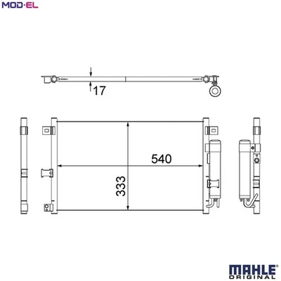 CONDENSER AIR CONDITIONING AC 507 000S FOR MAZDA ROADSTER/III MX-5/Mk MIATA 1.8L - Image 1 of 4
