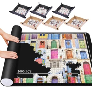 Jigsaw Puzzle Mat Roll Up 46” x 28” 2000 1500 1000 Pieces Roll-Up Puzzle Mats... - Picture 1 of 6