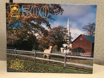 Rompecabezas vintage Golden Guild 500 piezas PEACHAM VERMONT Foto 1 de 2