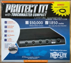 Tripp Lite TMC-6 TouchMaster 6-Outlet Under-Monitor Surge Protector - Photo 1/4