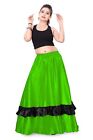 Fluorescent Green Full Circle Skirt Skirt Belly Dance Ruffle Flamenco Skirts33