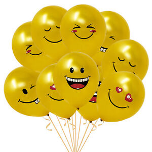 Smiley Luftballons 10 Stk. Ballons für Kinder Geburtstag Motto Party Deko