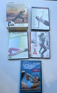 Yoga 5 DVDs Lot & Stretchband Set Pilates Fit Übung Workouts 5 Disc Lot Neu in Verpackung - Bild 1 von 4