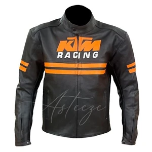 Mens motorcycle jacket armored leather, KTM Motorcycle Equipment - Picture 1 of 5